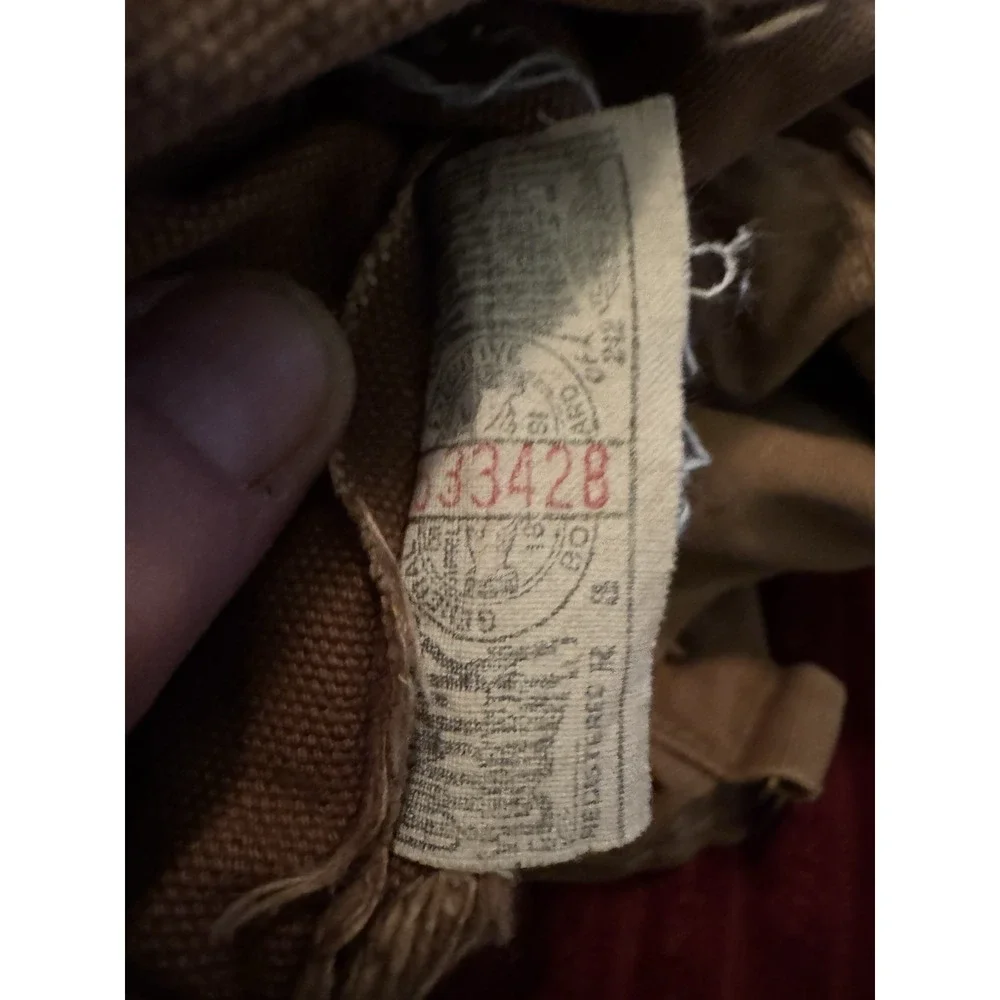 VINTAGE Carhartt Adult‎ Tan Overalls 60s Duck Double Knee Mens Union 40 X 30